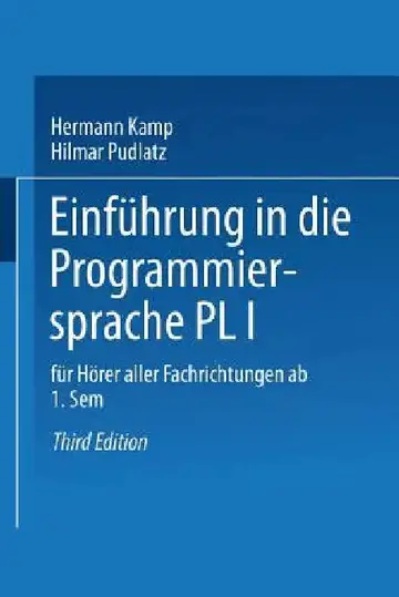 Cover of Einführung in Die Programmiersprache Pl/I