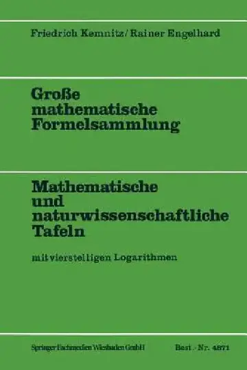 Cover of Große Mathematische Formelsammlung