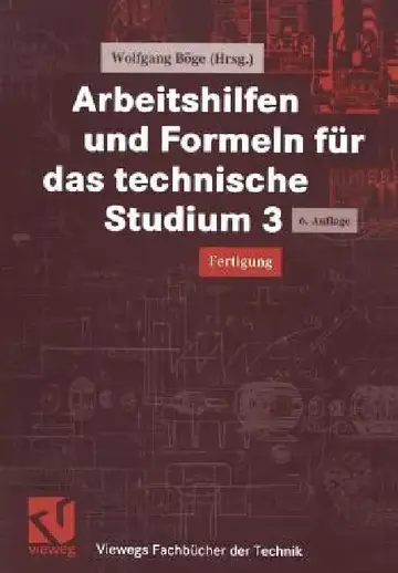 Cover of Arbeitshilfen Und Formeln Für Das Technische Studium 3