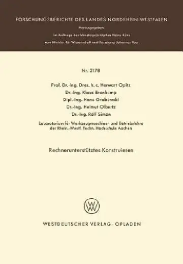 Cover of Rechnerunterstütztes Konstruieren