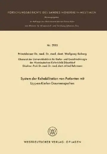 Cover of System Der Rehabilitation Von Patienten Mit Lippen-Kiefer-Gaumenspalten