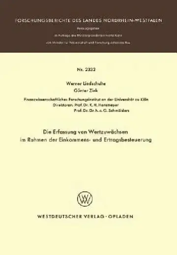 Cover of Die Erfassung Von Wertzuwächsen Im Rahmen Der Einkommens- Und Ertragsbesteuerung