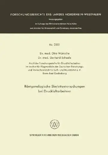 Cover of Röntgenologische Skelettuntersuchungen Bei Druckluftarbeitern