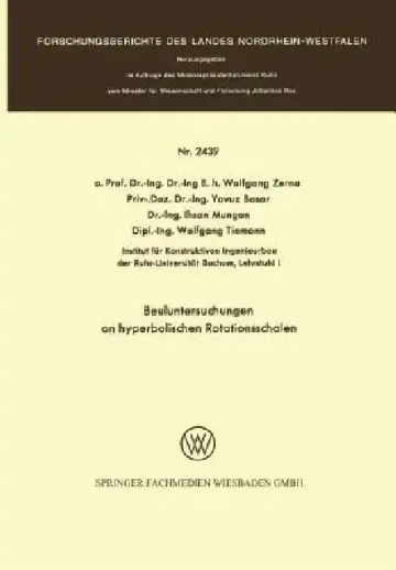 Cover of Beuluntersuchungen an Hyperbolischen Rotationsschalen