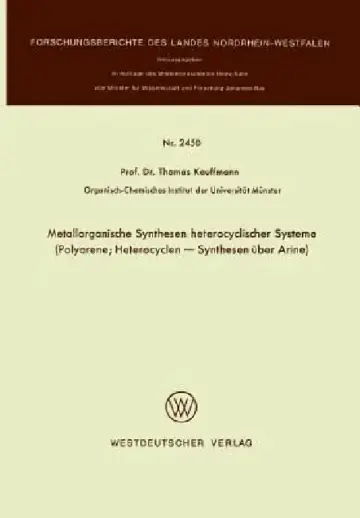 Cover of Metallorganische Synthesen Heterocyclischer Systeme