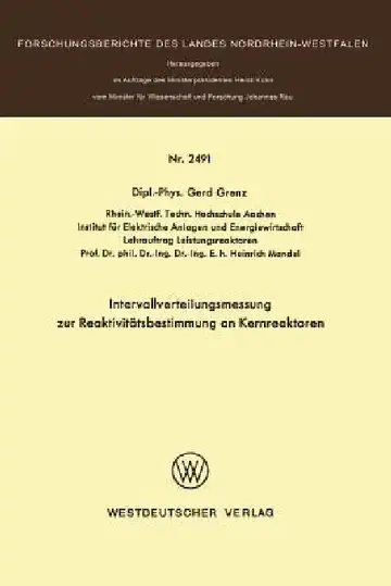 Cover of Intervallverteilungsmessung Zur Reaktivitätsbestimmung an Kernreaktoren