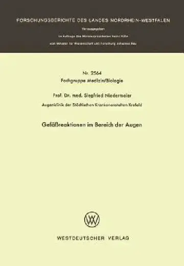 Cover of Gefäßreaktionen Im Bereich Der Augen