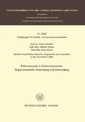 Cover of Kleincomputer in Verbundsystemen