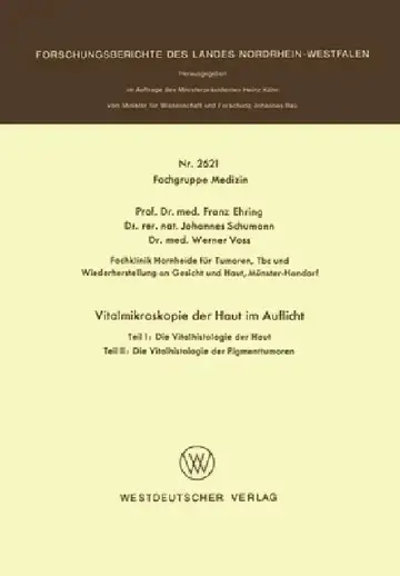 Cover of Vitalmikroskopie der Haut im Auflicht