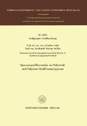 Cover of Spannungsrißkorrosion an Polyamid- Und Polyester-Multifilamentgarnen