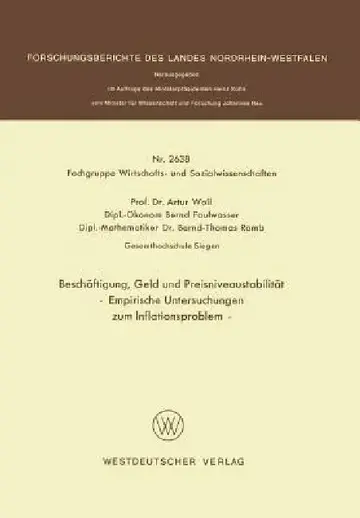 Cover of Beschäftigung, Geld Und Preisniveaustabilität