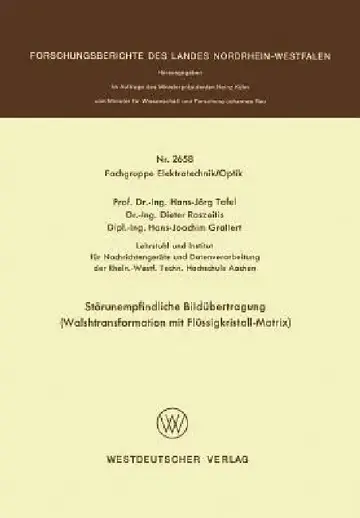 Cover of Störunempfindliche Bildübertragung