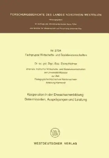 Cover of Kooperation in Der Erwachsenenbildung