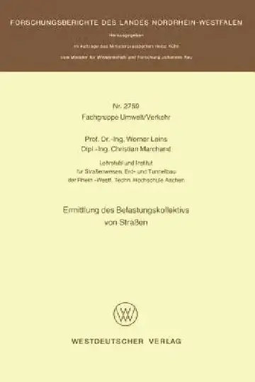 Cover of Ermittlung Des Belastungskollektivs Von Straßen
