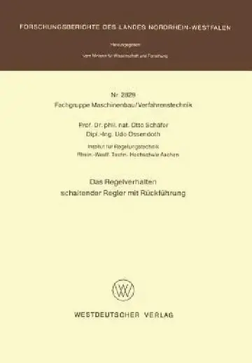 Cover of Das Regelverhalten Schaltender Regler Mit Rückführung