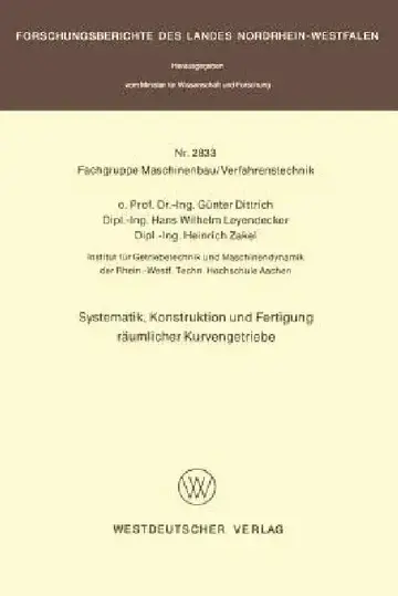 Cover of Systematik, Konstruktion Und Fertigung Räumlicher Kurvengetriebe