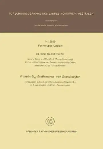 Cover of Vitamin-B12-Stoffwechsel Von Granulozyten