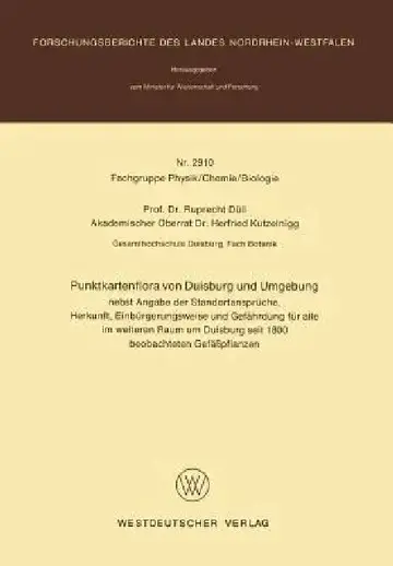 Cover of Punktkartenflora Von Duisburg Und Umgebung
