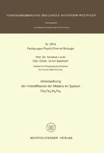 Cover of Untersuchung der Interdiffusion der Metalle im System Ga2Te3-In2Te3