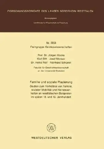 Cover of Familie Und Soziale Plazierung