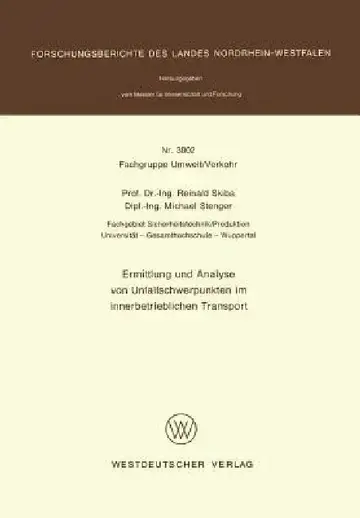 Cover of Ermittlung Und Analyse Von Unfallschwerpunkten Im Innerbetrieblichen Transport