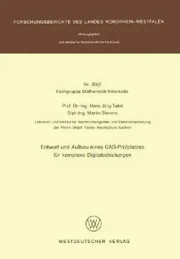 Cover of Entwurf Und Aufbau Eines Cad-Prüfplatzes Für Komplexe Digitalschaltungen