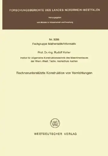 Cover of Rechnerunterstützte Konstruktion von Vorrichtungen