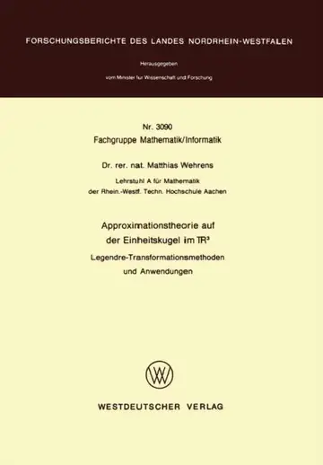 Cover of Approximationstheorie Auf Der Einheitskugel Im R3