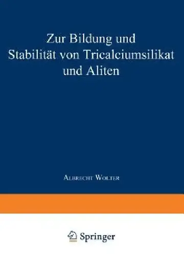 Cover of Zur Bildung Und Stabilität Von Tricalciumsilikat Und Aliten