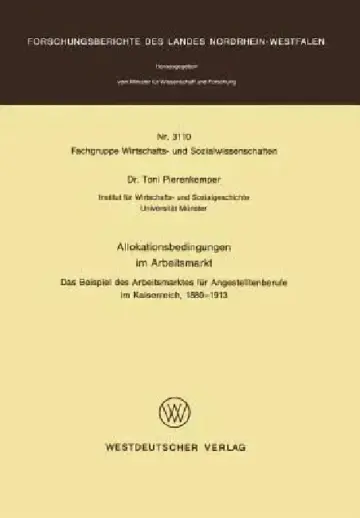 Cover of Allokationsbedingungen Im Arbeitsmarkt