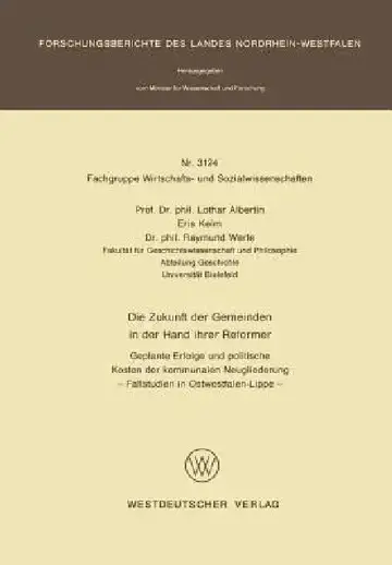 Cover of Die Zukunft Der Gemeinden in Der Hand Ihrer Reformer