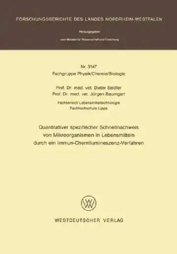 Cover of Quantitativer spezifischer Schnellnachweis von Mikroorganismen in Lebensmitteln durch ein Immun-Chemilumineszenz-Verfahren