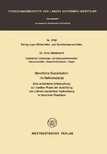 Cover of Berufliche Sozialisation Im Referendariat