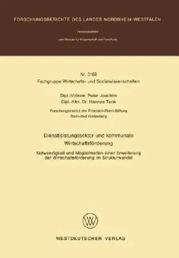 Cover of Dienstleistungssektor Und Kommunale Wirtschaftsförderung