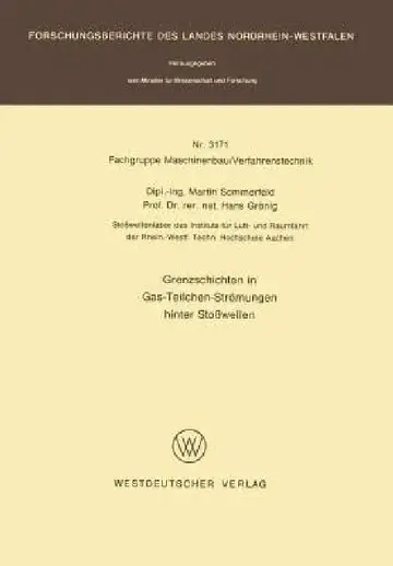 Cover of Grenzschichten in Gas-Teilchen-Strömungen Hinter Stoßwellen