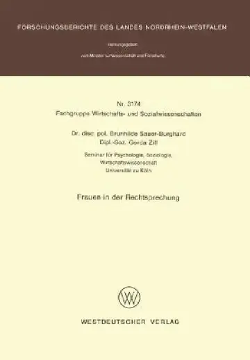 Cover of Frauen in Der Rechtsprechung