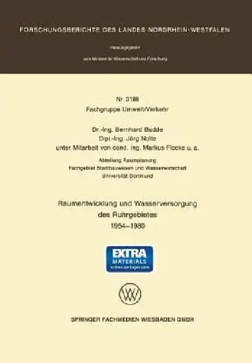 Cover of Raumentwicklung Und Wasserversorgung Des Ruhrgebietes 1954 - 1980