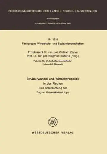 Cover of Strukturwandel Und Wirtschaftspolitik in Der Region