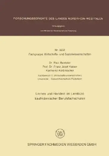 Cover of Lernen Und Handeln Im Lernbüro Kaufmännischer Berufsfachschulen