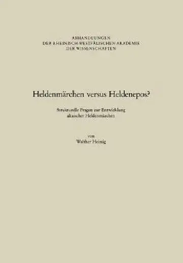 Cover of Heldenmärchen Versus Heldenepos?