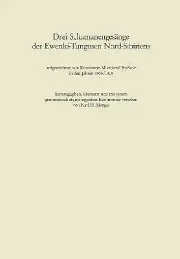 Cover of Drei Schamanengesänge Der Ewenki-Tungusen Nord-Sibiriens