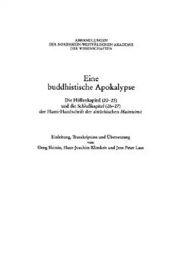 Cover of Eine Buddhistische Apokalypse