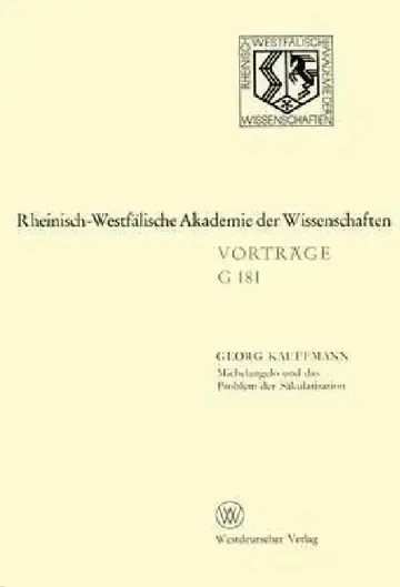 Cover of Michelangelo Und Das Problem Der Säkularisation