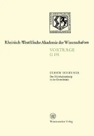 Cover of Das Mehrheitsprinzip in Der Demokratie