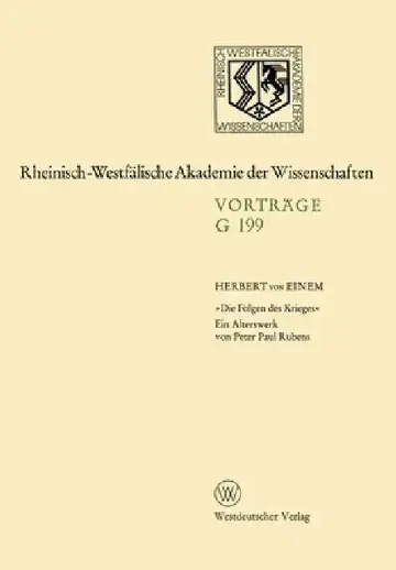 Cover of Die Folgen des Krieges