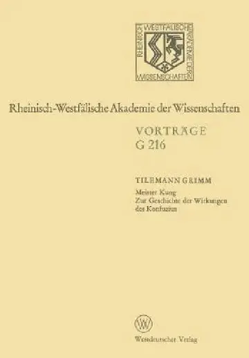 Cover of Meister Kung Zur Geschichte Der Wirkungen Des Konfuzius