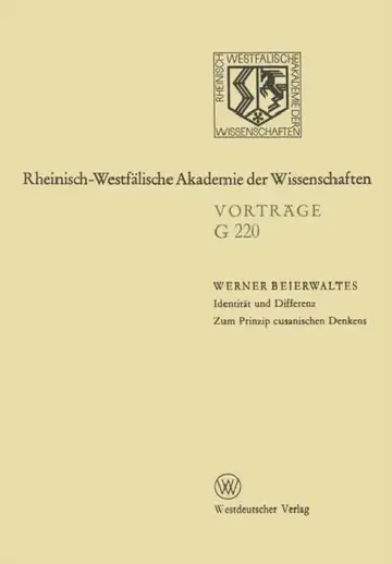Cover of Identität Und Differenz. Zum Prinzip Cusanischen Denkens