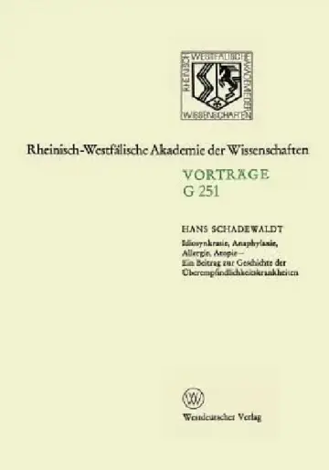 Cover of Idiosynkrasie, Anaphylaxie, Allergie, Atopie