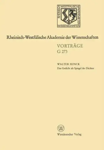 Cover of Das Gedicht ALS Spiegel Der Dichter