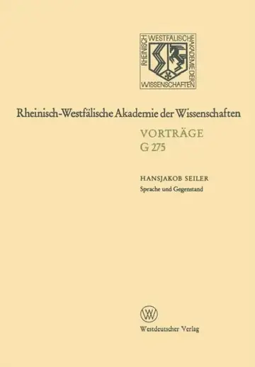 Cover of Sprache und Gegenstand